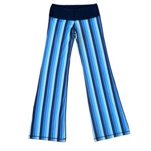 Vintage lululemon athletica Navy and Light Blue Striped Flare Pants